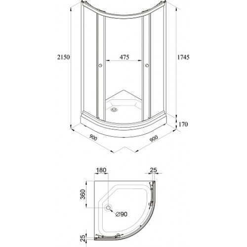 Triton Душевая кабина Риф А 90x90