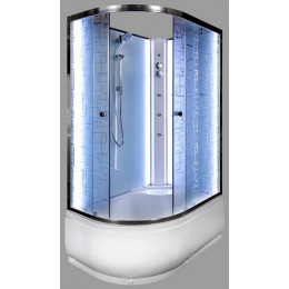 DTO Душевая кабина ЕМ4512 R N LED с гидромассажем