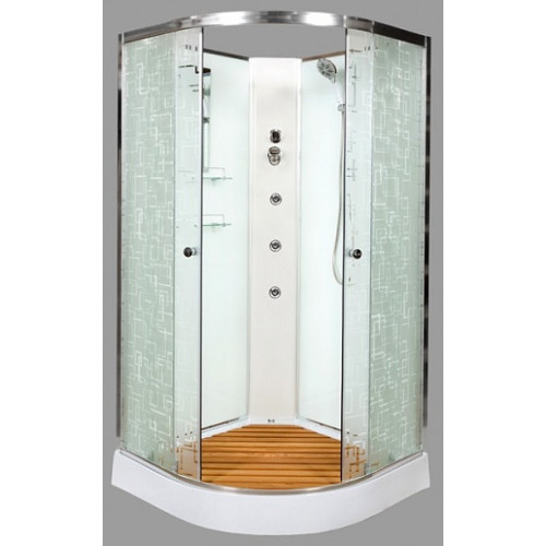 DTO Душевая кабина ЕМ1590 N (без крыши) с гидромассажем
