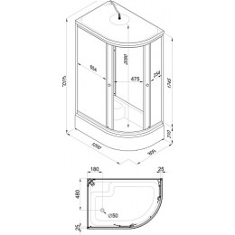 Triton Душевая кабина Коралл В 120x80 L