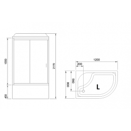 Royal Bath Душевая кабина RB8120BK5-WC-L