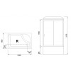 Royal Bath Душевая кабина RB 8120BP2-T-CH правая
