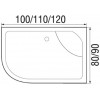 River Душевая кабина Nara 120/80/46 MT R