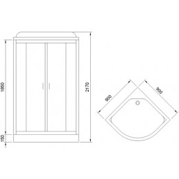 Royal Bath Душевая кабина RB90HK5-WC-CH