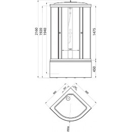 Triton Душевая кабина Ультра Б 90x90