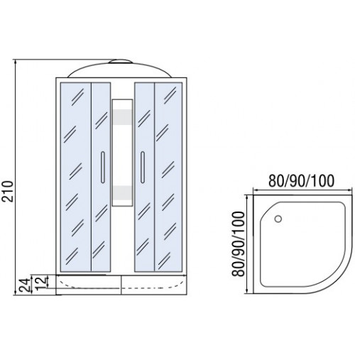 Мономах Душевая кабина 90x90 90/24 С МЗ