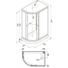 Triton Душевая кабина Риф А 120x80 R