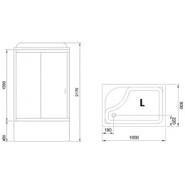 Royal Bath Душевая кабина RB 8100BP1-T левая