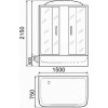 Parly Душевой бокс Bianco BNE150FR