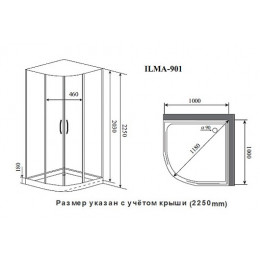 Timo Душевая кабина ILMA 909 Black