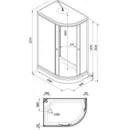 Triton Душевая кабина Риф А 120x80 L