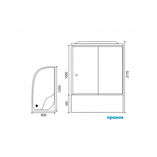 Royal Bath Душевая кабина RB 8120BK1-M-R