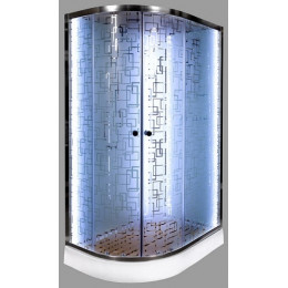 DTO Душевая кабина ЕМ1512 N (без крыши) R LED