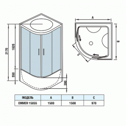 WeltWasser Душевая кабина WW500 EMMER 15055-2