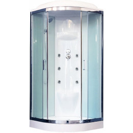 Royal Bath Душевая кабина RB 90HK7-WT-CH (белое/прозрачное стекло)