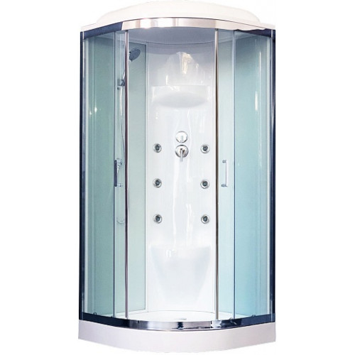Royal Bath Душевая кабина RB 90HK7-WT-CH (белое/прозрачное стекло)