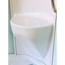 Royal Bath Душевая кабина RB 90HK7-WT-CH (белое/прозрачное стекло)