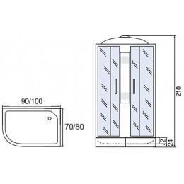 Мономах Душевая кабина 90x80 90/80/24 МЗ R