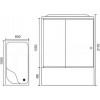 Royal Bath Душевая кабина 100/80 BP RB8100BP1-T-L с высоким поддоном