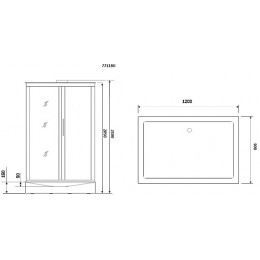 Niagara Душевая кабина 120x90 NG-7711GBK