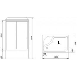 Royal Bath Душевая кабина BP 120x80 RB8120BP3-WT-L с гидромассажем