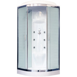 Royal Bath Душевая кабина RB 90HK7-WC-CH (белое/матовое стекло)