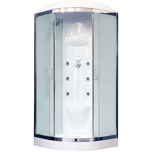 Royal Bath Душевая кабина RB 90HK7-WC-CH (белое/матовое стекло)