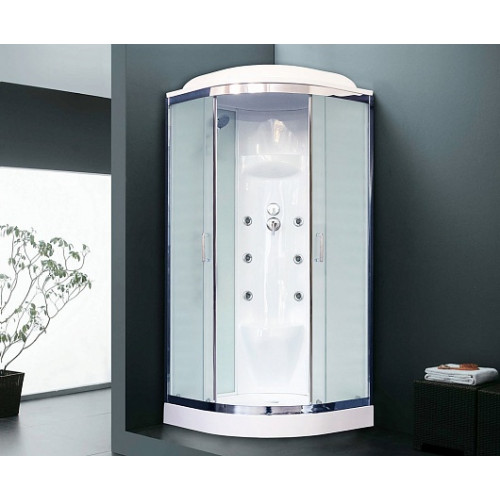 Royal Bath Душевая кабина RB 90HK7-WC-CH (белое/матовое стекло)