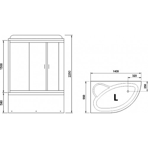 Royal Bath Душевая кабина ALP RB140ALP-C-L