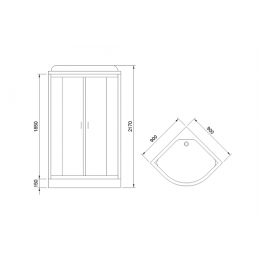 Royal Bath Душевая кабина RB90HK5-WT-CH