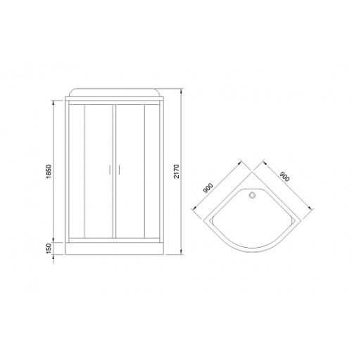 Royal Bath Душевая кабина RB90HK5-WT-CH