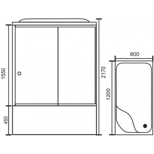 Royal Bath Душевая кабина 120/80 BP RB8120BP2-M-L с высоким поддоном