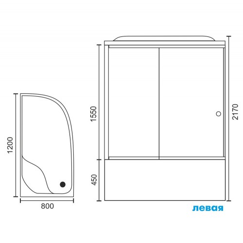 Royal Bath Душевая кабина RB 8120BK1-M-L