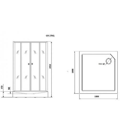 Grossman Душевая кабина 100x100 GR-270QL