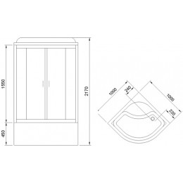 Royal Bath Душевая кабина 100x100 RB 100BK4-MM