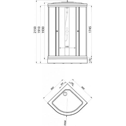 Triton Душевая кабина Ультра А 90x90