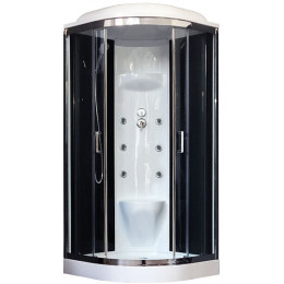 Royal Bath Душевая кабина RB 90HK7-BT-CH (черное/прозрачное стекло)