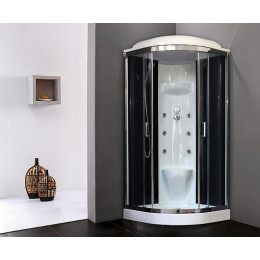 Royal Bath Душевая кабина RB 90HK7-BT-CH (черное/прозрачное стекло)