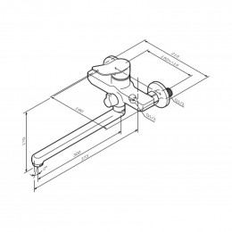 Смеситель для ванны Am.Pm X-Joy F85A90000 хром