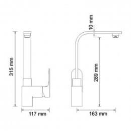 Смеситель WasserKRAFT Dinkel 5807 для кухни