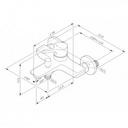 Смеситель для ванны Am.Pm X-Joy F85B10000 хром