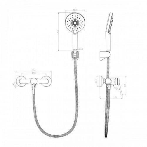 Смеситель для душа Lemark Minima LM3803C хром