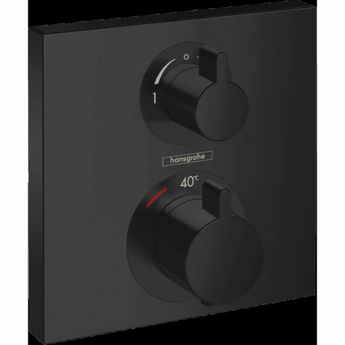 Смеситель для душа Hansgrohe RainSelect 15714670, 2 потребителя, термостатический, черный матовый