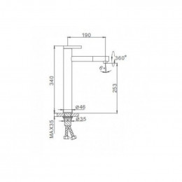 Смеситель для раковины Frap F1052-15 белый/хром