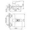 Смеситель для ванны Frap F3249-6 чёрный /хром