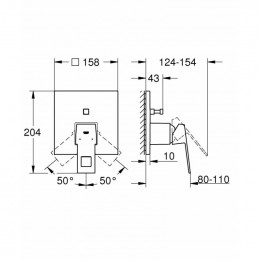 Смеситель для ванны Grohe Eurocube 24062000