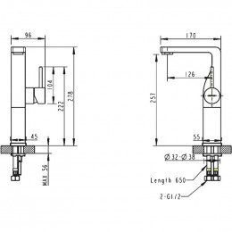 Смеситель  для раковины Bravat Arc F16061K-A2-ENG