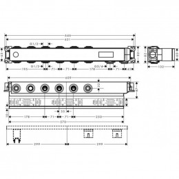 Скрытая часть Hansgrohe RainSelect 15312180 для 4 потребителей
