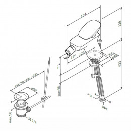 Смеситель для биде Am.Pm Spirit V2.0 F70A83100 с донным клапаном хром