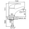 Смеситель для раковины Ledeme L1015 хром